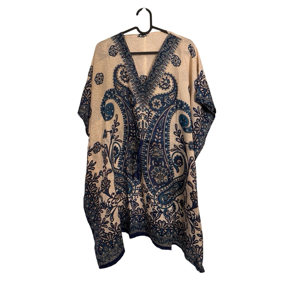 Boho- kraftan Syle Dress/Tunic With A Vibrant Medallion Amd Paisley Print